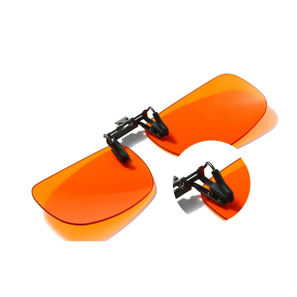 VIVIBEE Flip Up Clip On Blue Light Blocking Glasses Men Computer Orange Anti Ray Filter Gaming Lens Women Eyeglasses